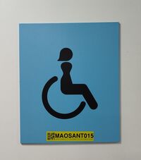 Rollstuhlfahrerin Schild: Rollstuhlfahrerin